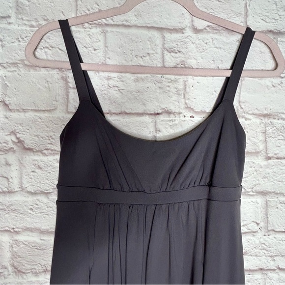 Susana Monaco Gray Spaghetti Strap Pocket Jersey Knit Midi Dress - Picture 13 of 13